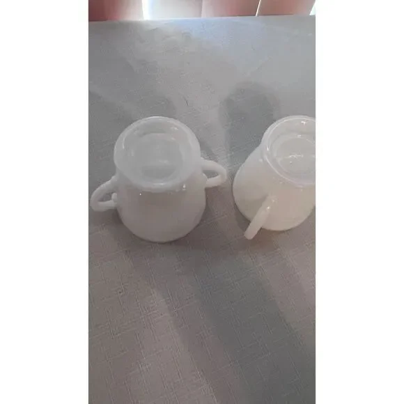 Macbeth White depression Class Monax Sugar & Creamer Set American Sweetheart - Picture 5 of 7